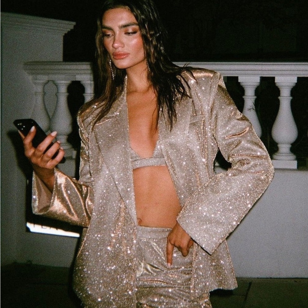 NWT SLA The Label Bronze Paloma Blazer Size S